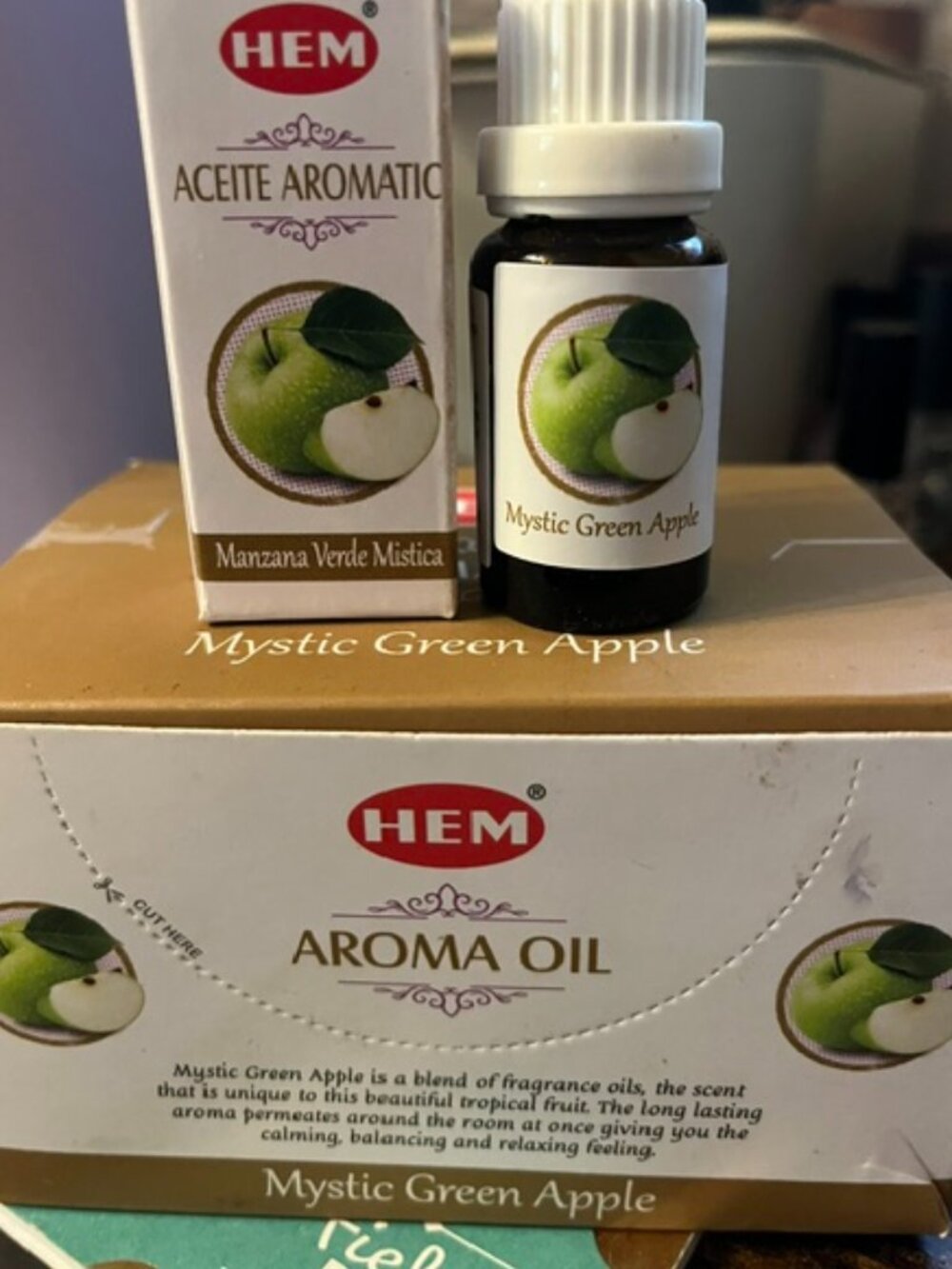 10 ml HEM Green Apple Aroma Oil - NEW IN BOX - BUNDLE ITEM
